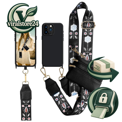 Handykette mit tasche - handykette,
